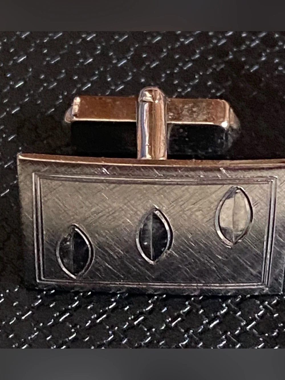 Vintage men’s brushed Sterling Silver cufflinks